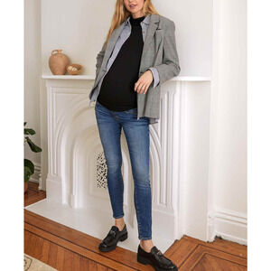 Hatch 'The Over The Bump' Blue Slim Maternity Denim Jean Size 31 - NWT